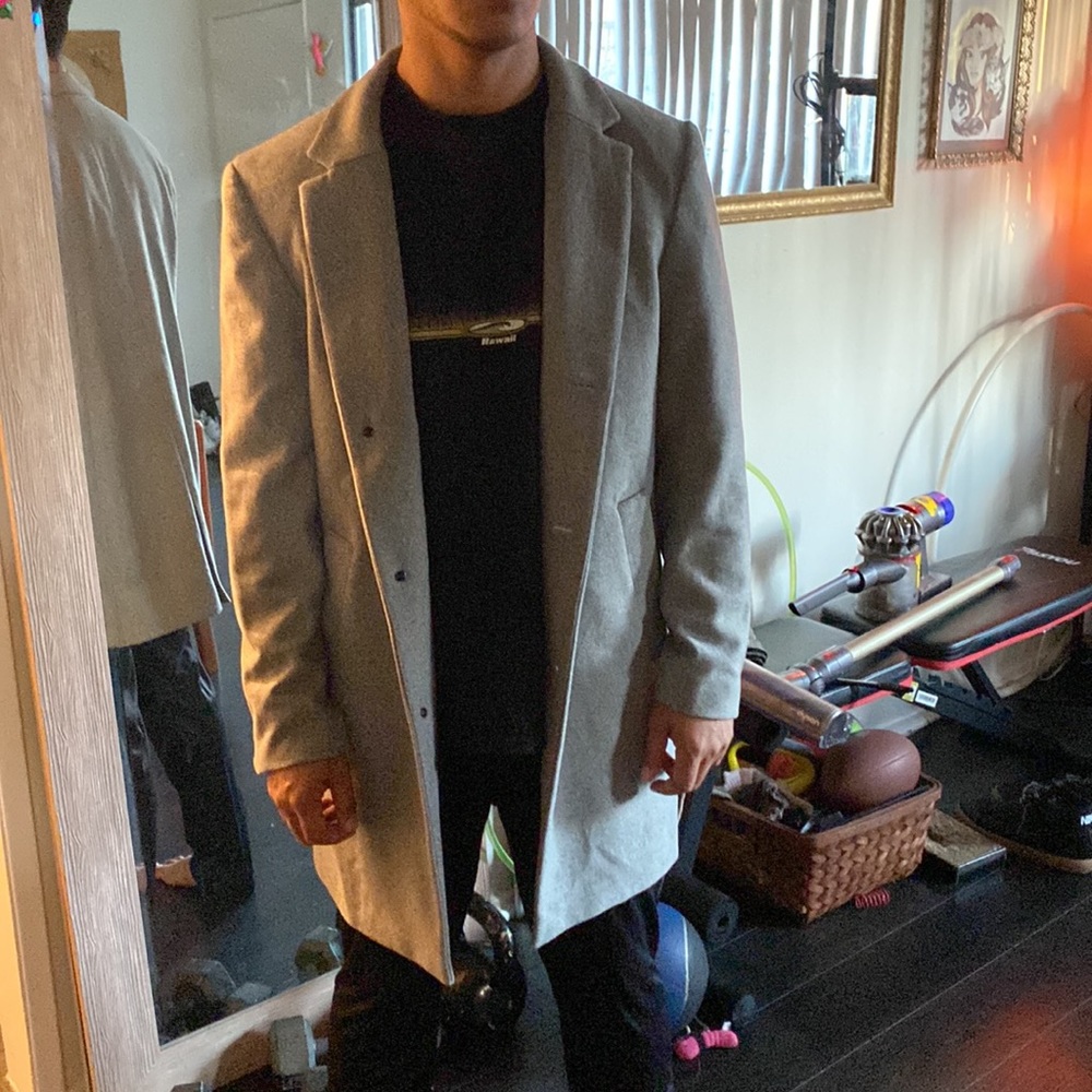 H&M GREY WOOL BLEND COAT
